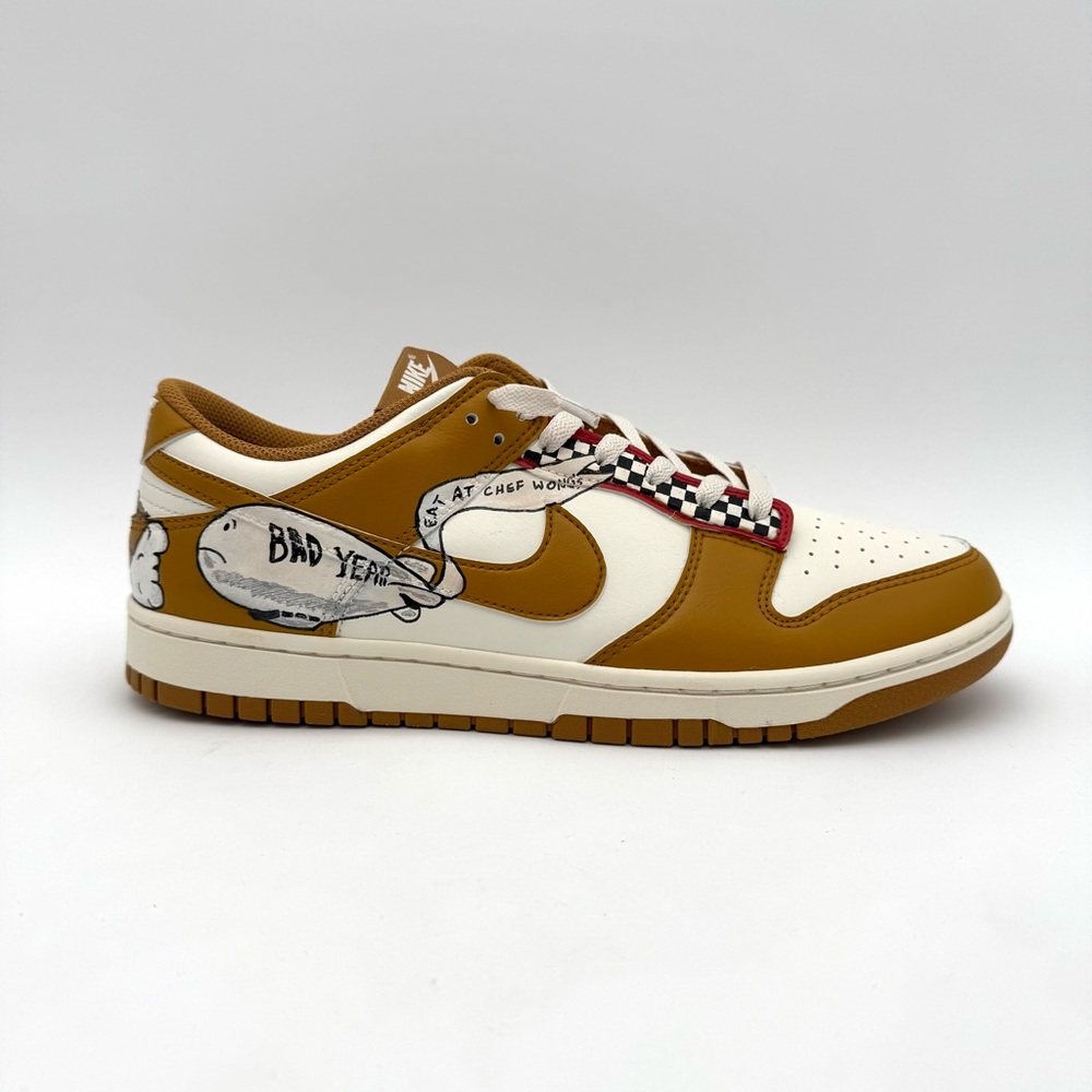 NIB NWT New Nike Dunk Low Retro Men's 10.5 Custom Green Day Dookie Shoes Kicks - Picture 3 of 11